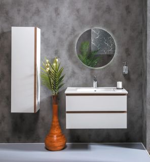 Пенал Armadi Art Capolda 120см белый + ручка дерево 849-120-WW